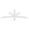 Ekena Millwork Davenport Architectural Grade PVC Gable Bracket, 72"W x 24"H x 2"D x 4"F, 8/12 Pitch GBP072X24X0204DAV00 - alternate 3